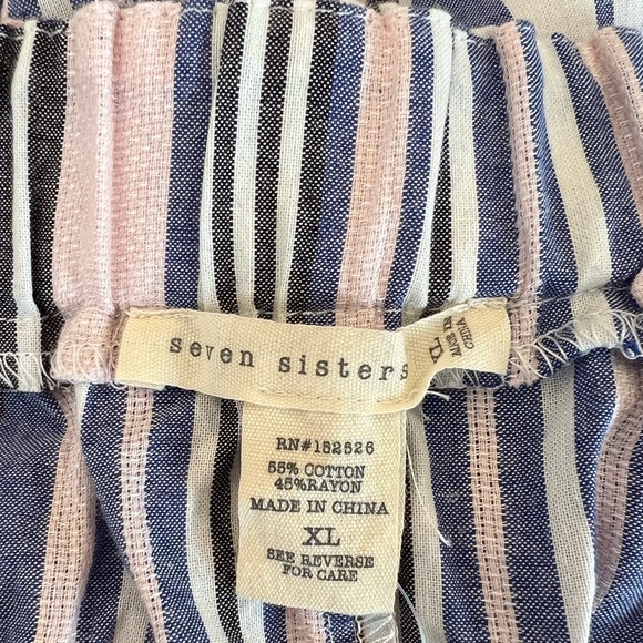 NWT Seven Sisters Striped Off-The-Shoulder Top - Picture 4 of 13